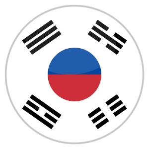kr south korea round flag icon