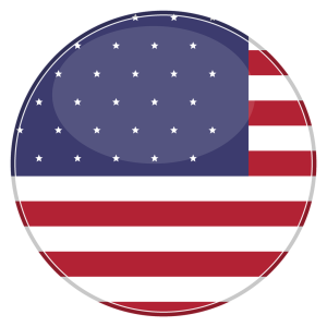 us united states round flag icon
